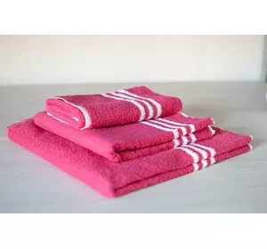 Полотенце махровое розовое 100х50