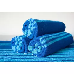 Комплект махрових рушників синій