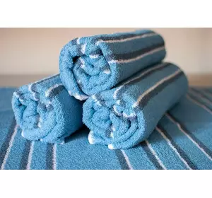 Комплект махровых полотенец голубой