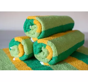 Комплект махровых полотенец зеленый