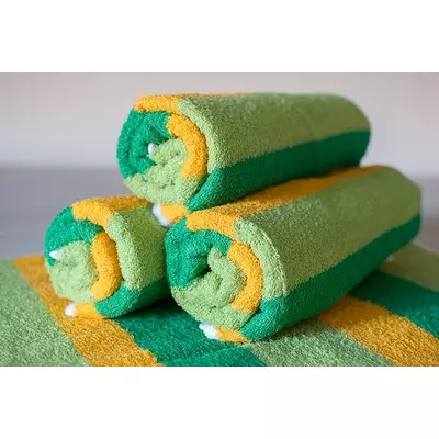 Комплект махровых полотенец зеленый